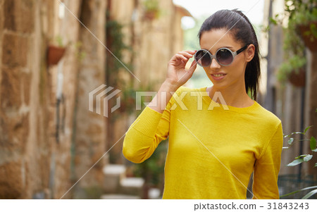 Beautiful fashion woman outdoor on the street of the old town 31843243