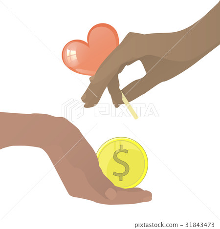 Prostitution concept. Hand with caramel 31843473