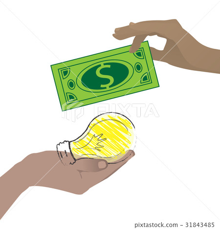 Business idea concept. Hands holding - Stock Illustration [31843485 ...