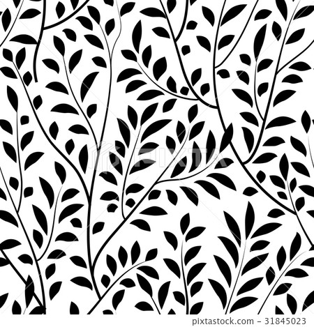 Floral leaves seamless pattern. Nature background 31845023