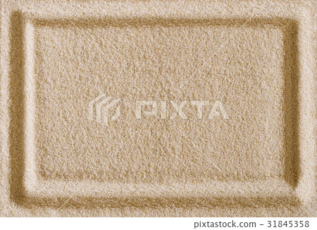 Rectangle frame imprint in sand surface macro phot 31845358