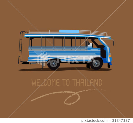 a public bus or wood Taxi in Phuket Thailand 31847387