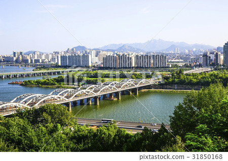 漢江大橋，漢江大橋，奧林匹克高速公路，Nodle島，龍山區，漢江，首爾 31850168
