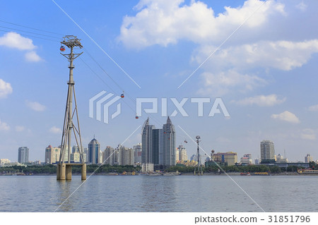 Cable car, Songhua River, Harbin, China Cable car, Songhua River, Harbin, China 31851796