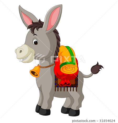 donkey carries a large bag donkey carries a large bag 31854024