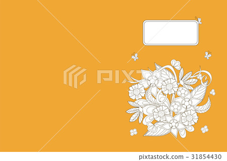 yellow cover design notebook with flowers yellow cover design notebook with flowers 31854430