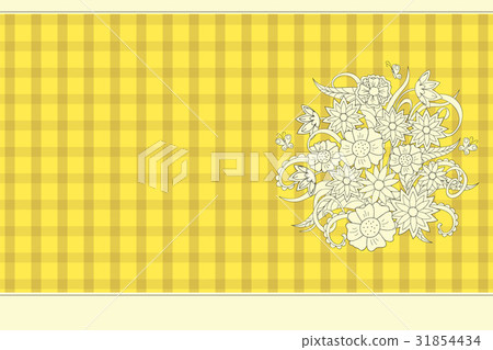 yellow design notebook with floral composition yellow design notebook with floral composition 31854434