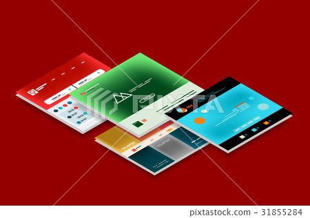 Vector web site page design development concept-插圖素材 [31855284] - PIXTA圖庫