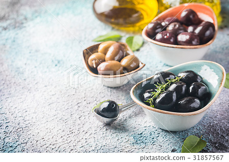 bowls with different kind of olives bowls with different kind of olives 31857567