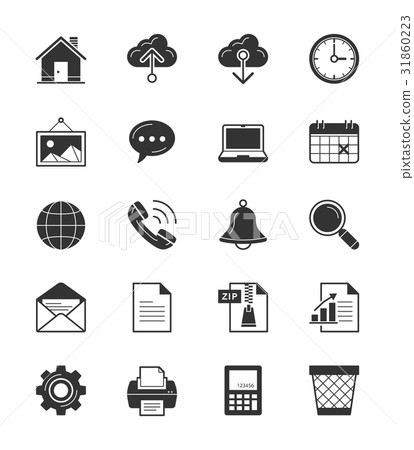 Web and internet icons on white background 31860223