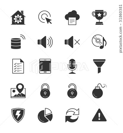 General icons set 3 on white background General icons set 3 on white background 31860381