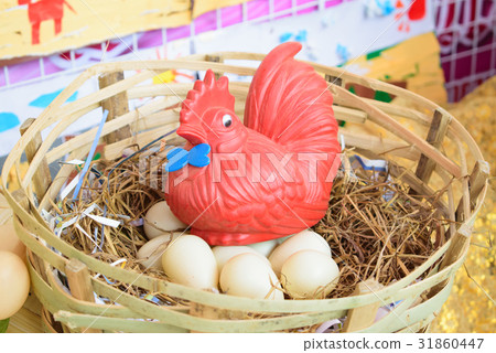 chicken red lay an egg in small boxes chicken red lay an egg in small boxes 31860447