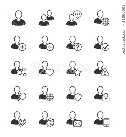 User website icons on white background 31860602