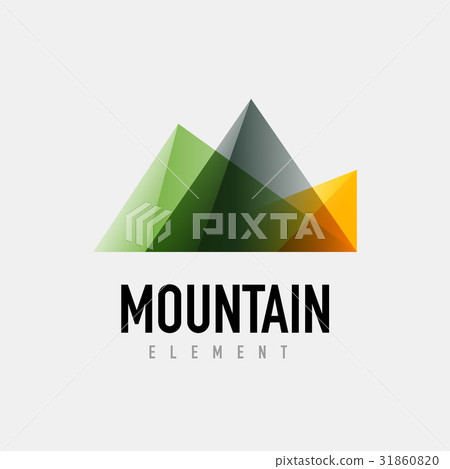 Mountain logo geometric design 31860820