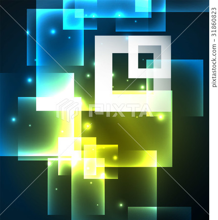 Dark background design with squares and shiny 31860823