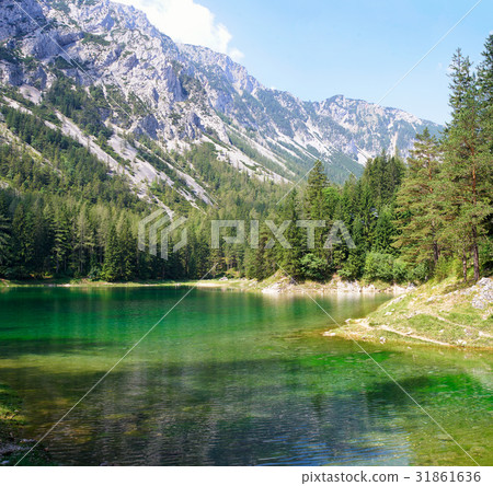 Famous green lake in Austria Famous green lake in Austria 31861636