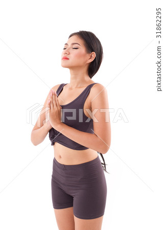 active woman practicing yoga sun salutation asana active woman practicing yoga sun salutation asana 31862295