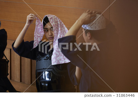 劍道女孩Tenugui準備 劍道女孩Tenugui準備 31863446