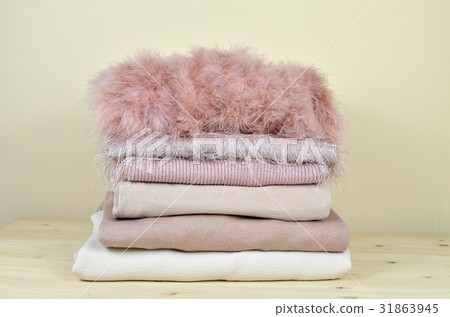 Pile of Different Pink Garments Pile of Different Pink Garments 31863945