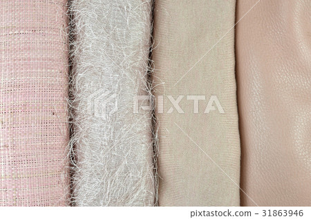 Pink twisted cane, woolen, cotton and leather fabrics Pink twisted cane, woolen, cotton and leather fabrics 31863946
