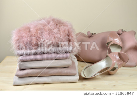 Pink Garments, Sandals and Bag Pink Garments, Sandals and Bag 31863947