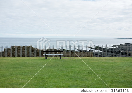 Sea, Grass, Skyline. St. Andrews, Scotland 31865508