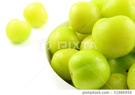 fresh turkish can erik plum fruits in a small bowl 31866956