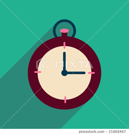 Flat web icon with long shadow stopwatch Flat web icon with long shadow stopwatch 31868467