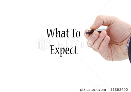 What to expect text concept 31868490