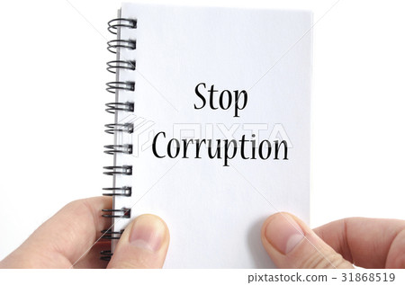 Stop corruption text concept 31868519