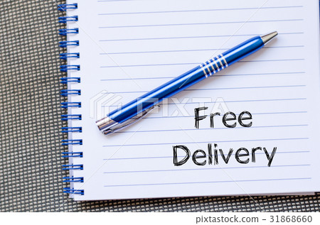 Free delivery text concept on notebook 31868660