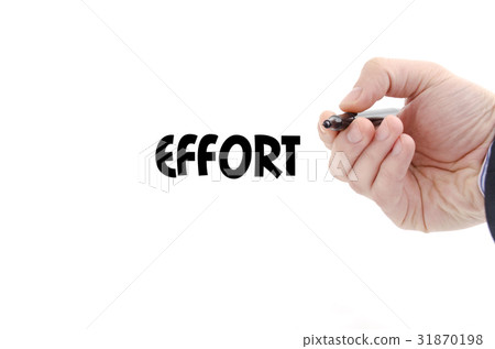 Effort text concept Effort text concept 31870198