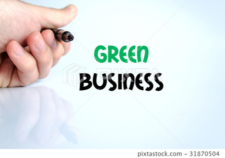 Green business text concept 31870504