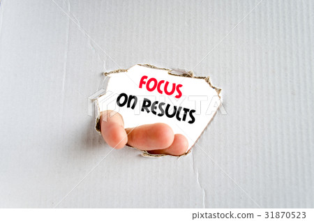 Focus on results text concept 31870523