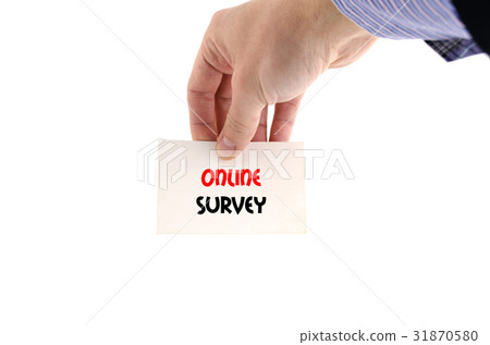 Online survey text concept Online survey text concept 31870580