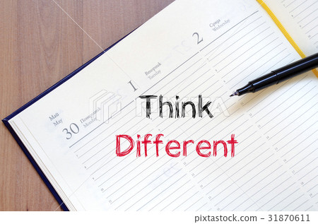 Think different text concept on notebook 31870611
