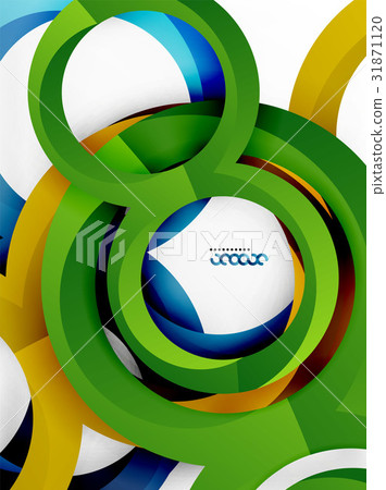 Vector 3d rings design background Vector 3d rings design background 31871120