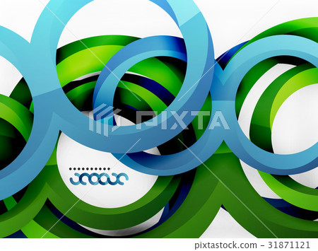 Vector 3d rings design background 31871121