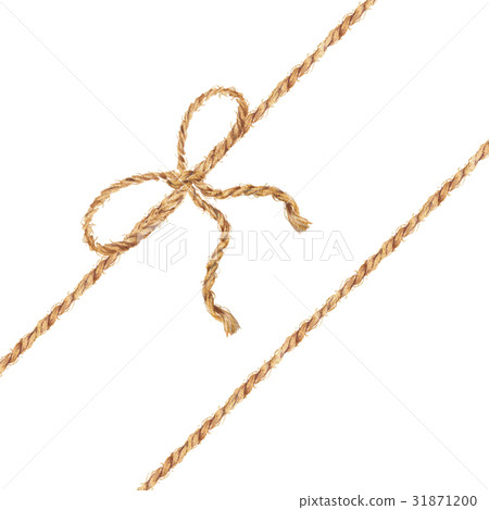 Watercolor illustration. The bow-knot of the linen Watercolor illustration. The bow-knot of the linen 31871200