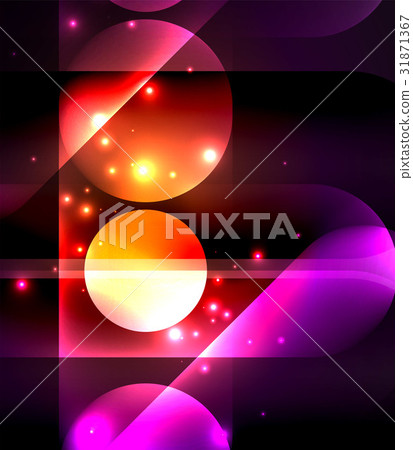 Vector glowing geometric shapes background Vector glowing geometric shapes background 31871367