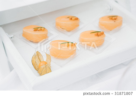 Candy bar on nature. Delicious cakes 31871807