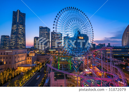 "Kanagawa Prefecture" Yokohama Minato Mirai "Twilight night view" 31872079