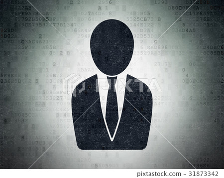Finance concept: Business Man on Digital Data 31873342