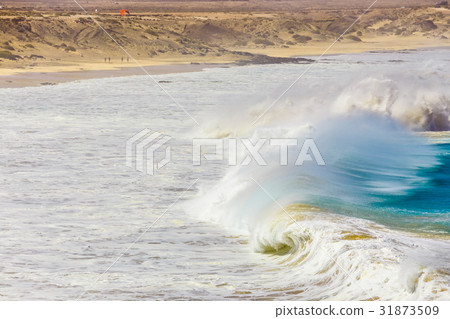 Beach in El Cotillo village in Fuerteventura Beach in El Cotillo village in Fuerteventura 31873509
