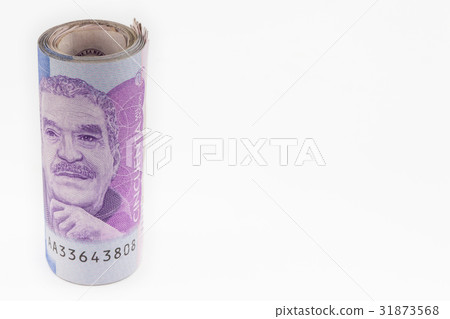 Roll of Fifty Thousand Colombian Pesos Bills Roll of Fifty Thousand Colombian Pesos Bills 31873568