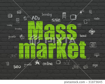 Advertising concept: Mass Market on wall Advertising concept: Mass Market on wall 31873645