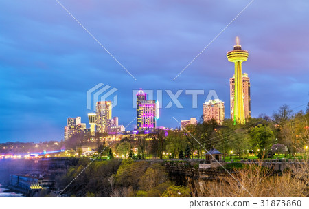 View of Niagara Falls city in Ontario, Canada View of Niagara Falls city in Ontario, Canada 31873860