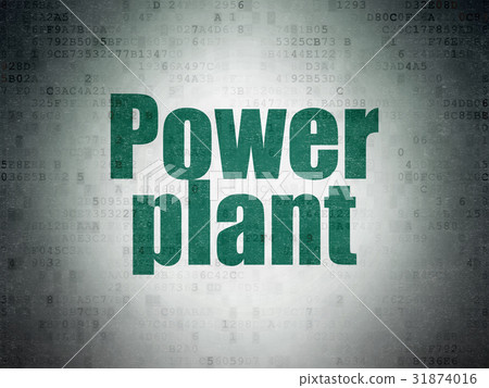 Manufacuring concept: Power Plant on Digital Data Manufacuring concept: Power Plant on Digital Data 31874016