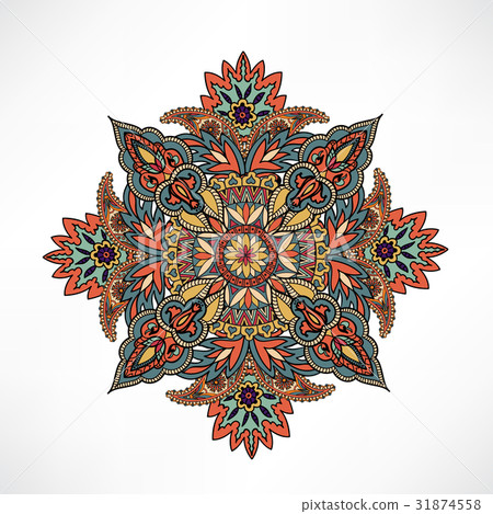 Arabic flower ornamental background Floral pattern 31874558