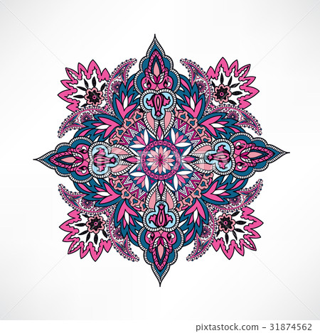 Arabic flower ornamental background Floral pattern - Stock Illustration ...